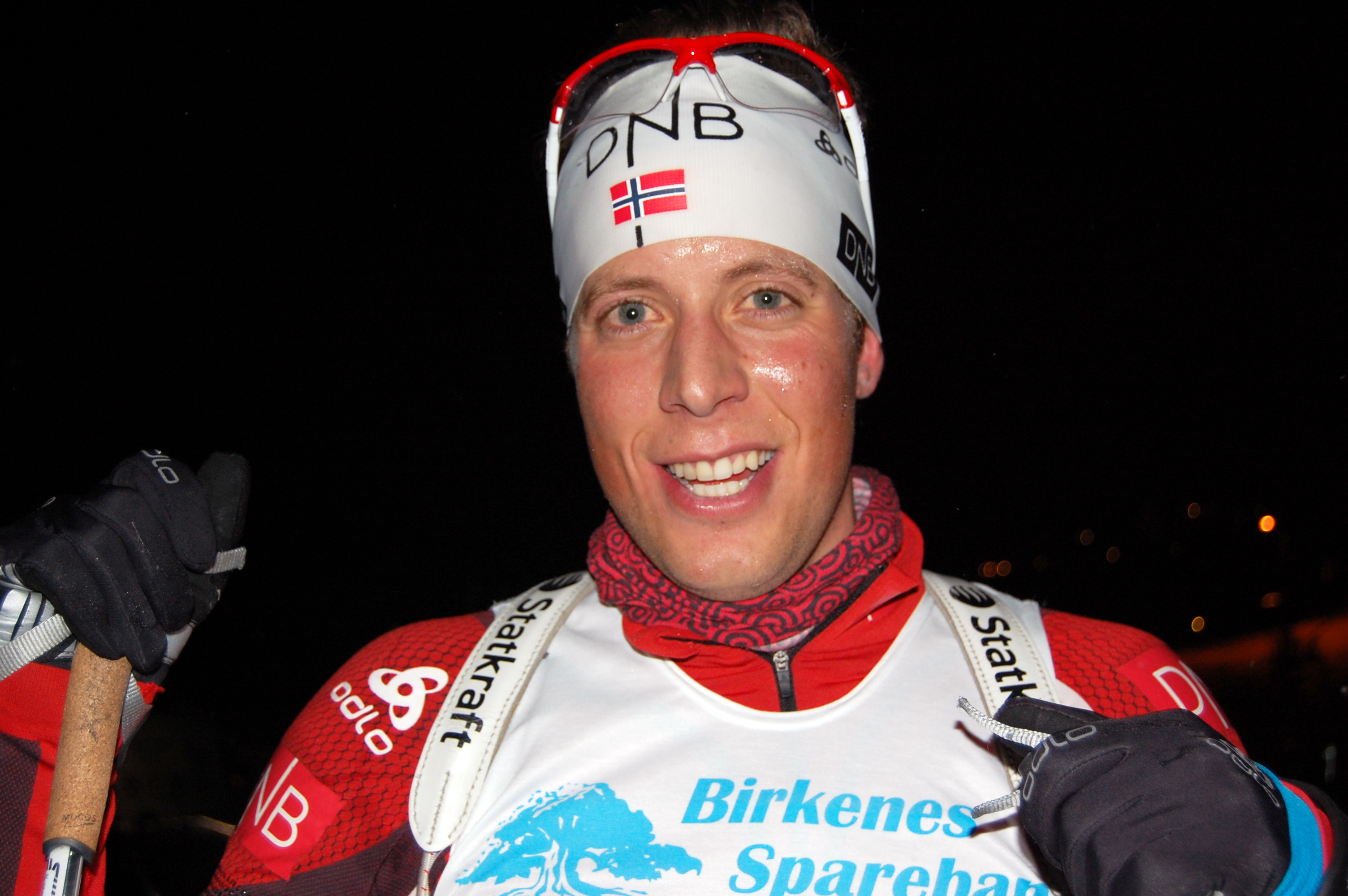 OPTIMIST: Lars Helge Birkeland har tro på at han skal kunne levere en ny god prestasjon på dagen sprint i italienske Anterselva. Rennet starter klokka 14.30, og NRK 1 sender fra klokka 14.45. (Arkivfoto)